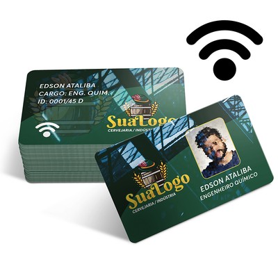 Cartão de Proximidade - PVC Branco com NFC e QR Code