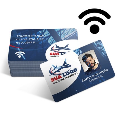 Cartão de Proximidade - PVC Branco com NFC e QR Code
